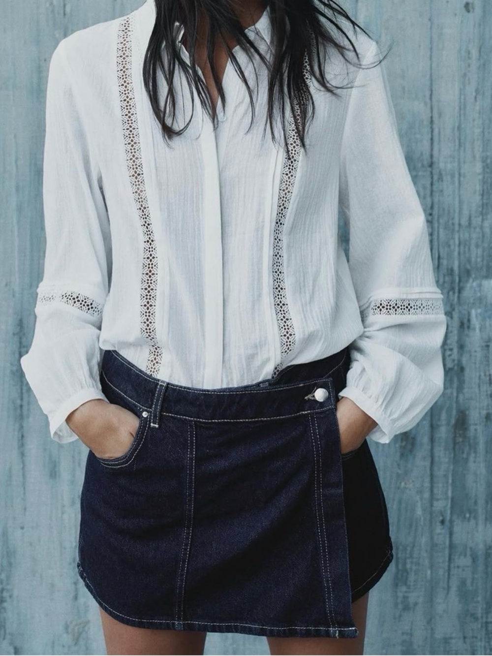 ZARA Denim Skort M
